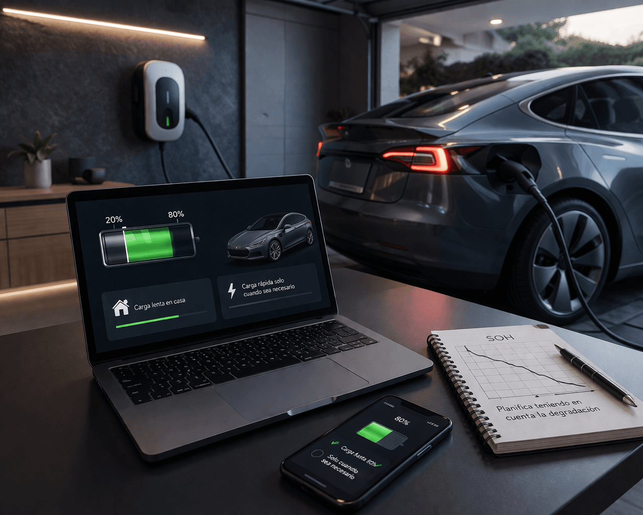 Baterías de litio en coches eléctricos: salud y degradación